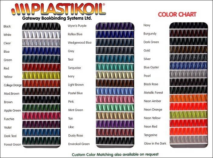 Plasticoil Colour Chart